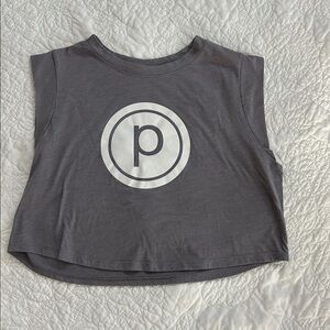 Pure Barre Grey Sleeveless Top with  Logo
